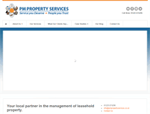 Tablet Screenshot of pmpropertyservices.co.uk
